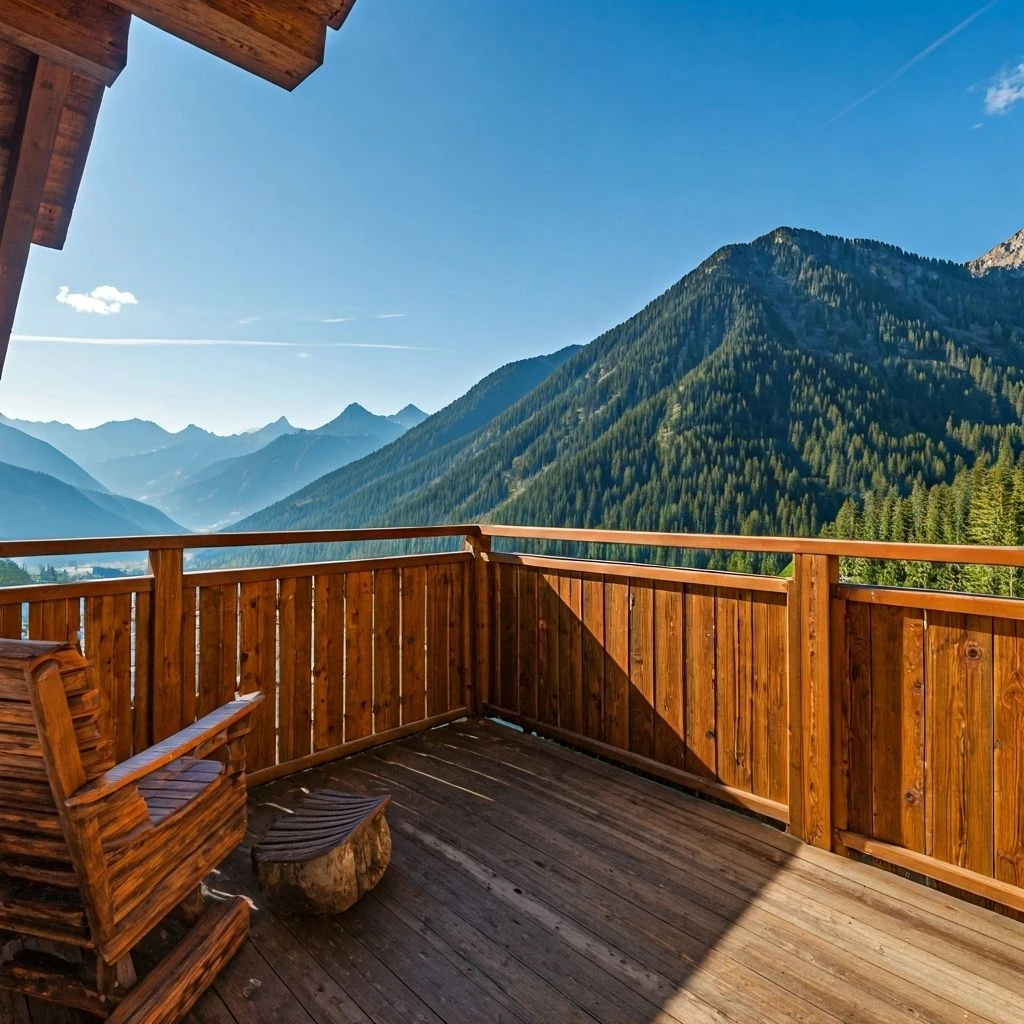 Balkon mit Dolomitenblick — Ciasa Cianins, St. Vigil in Enneberg